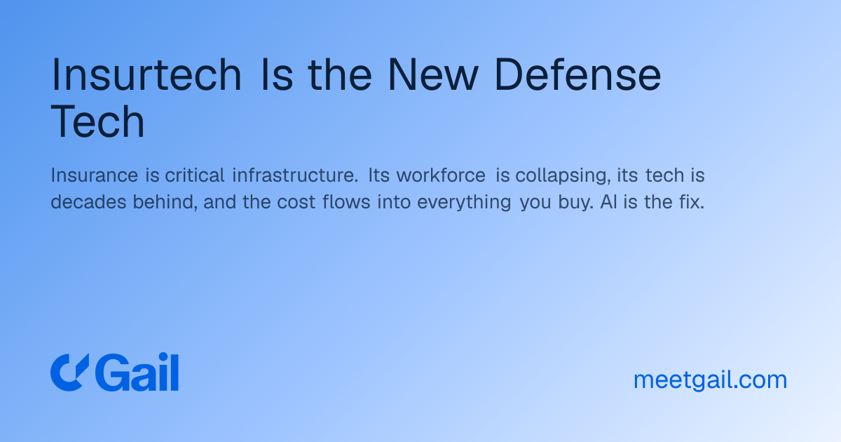 Insurtech Is the New Defense Tech
